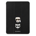 Karl Lagerfeld Saffiano Karl & Choupette Heads - Case iPad Pro 12.9" 2021 (black)