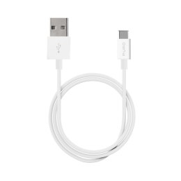 PURO White - USB-A / USB-C connection cable 1 m (white)
