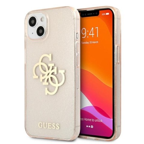 Guess Glitter 4G Big Logo - Case for iPhone 13 mini (Gold)