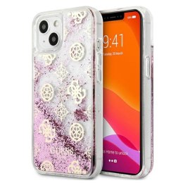 Guess Peony Liquid Glitter - Case for iPhone 13 mini (Pink)