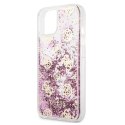 Guess Peony Liquid Glitter - Case for iPhone 13 mini (Pink)