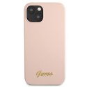 Guess Silicone Script - Case for iPhone 12 / iPhone 12 Pro (pink)