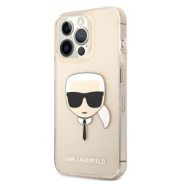 Karl Lagerfeld Karl's Head Glitter - Case for iPhone 13 Pro (Gold)