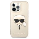 Karl Lagerfeld Karl's Head Glitter - Case for iPhone 13 Pro (Gold)