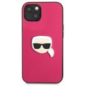 Karl Lagerfeld PU Leather Karl's Head Metal - Case for iPhone 13 mini (Pink)