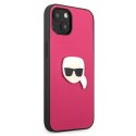 Karl Lagerfeld PU Leather Karl's Head Metal - Case for iPhone 13 mini (Pink)