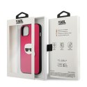 Karl Lagerfeld PU Leather Karl's Head Metal - Case for iPhone 13 mini (Pink)