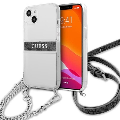 Guess 4G Gold Stripe Crossbody - Case for iPhone 13 mini