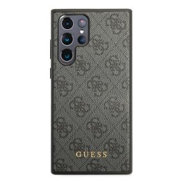 Guess 4G Metal Gold Logo - Case for Samsung Galaxy S22 Ultra (Grey)