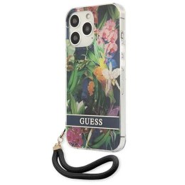 Guess Flower Cord - Cover for iPhone 13 Pro Max (Blue)