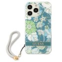 Guess Flower Cord - Cover for iPhone 13 Pro Max (Green)