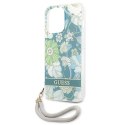 Guess Flower Cord - Cover for iPhone 13 Pro Max (Green)