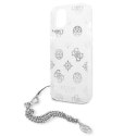 Guess Peony Chain Handle - Case for iPhone 13 mini (Silver)