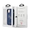 Guess Saffiano 4G Big Silver Logo - Case for iPhone 13 mini (Blue)