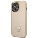 Guess SaffianoTriangle Logo Case - Case for iPhone 13 Pro (beige)