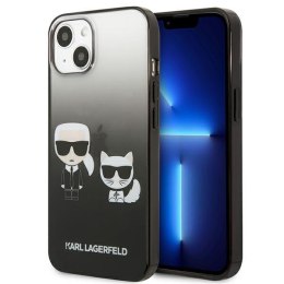 Karl Lagerfeld Gradient Ikonik Karl & Choupette - Case for iPhone 13 mini (Black)