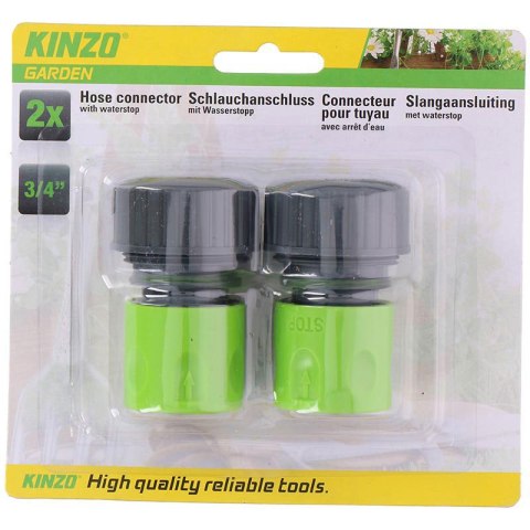 Kinzo - 3/4 "garden hose connector 2 pcs.