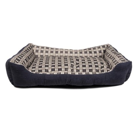Soft bed sofa for a dog 90 x 70 x 20 cm, size XL (navy blue)