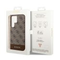 Guess 4G Bottom Stripe Metal Logo Collection - Case for Samsung Galaxy S23 Ultra (Brown)