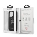 Guess Saffiano 4G Big Silver Logo - Case for iPhone 13 Pro (Black)