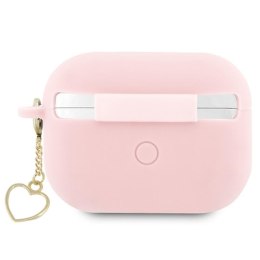 Guess Silicone Heart Charm - Case for Apple AirPods Pro 2 (Pink)