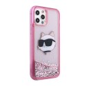 Karl Lagerfeld Liquid Glitter NFT Choupette Head - Case for iPhone 12 / iPhone 12 Pro (Pink)