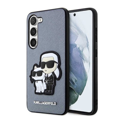 Karl Lagerfeld NFT Saffiano Karl & Choupette - Case for Samsung Galaxy S23+ (Grey)