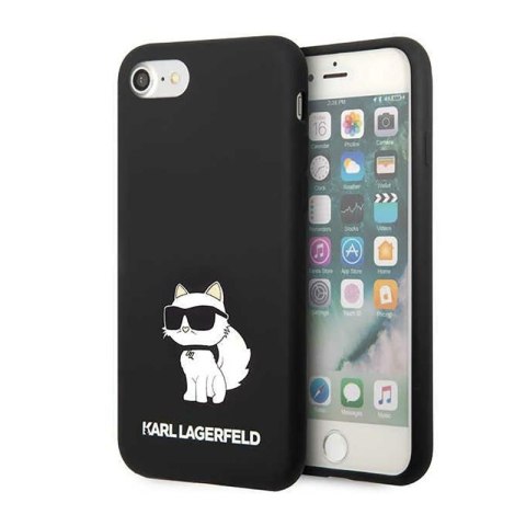 Karl Lagerfeld Silicone NFT Choupette - Case for iPhone SE (2022 / 2020) / 8 / 7 (Black)