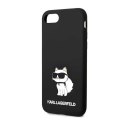 Karl Lagerfeld Silicone NFT Choupette - Case for iPhone SE (2022 / 2020) / 8 / 7 (Black)