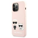 Karl Lagerfeld Slilicone Karl & Choupette Magsafe - Case for iPhone 13 (Pink)