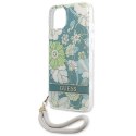 Guess Flower Cord - Cover for iPhone 13 (Green)