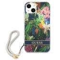 Guess Flower Cord - Cover for iPhone 13 mini (Blue)