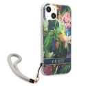 Guess Flower Cord - Cover for iPhone 13 mini (Blue)