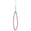 Guess Phone Strap Beads Heishi Multicolor Pink