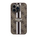 Guess 4G Printed Stripes MagSafe - Case for iPhone 14 Pro (Brown)