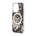 Guess Flower MagSafe - Case for iPhone 14 Pro (Black)