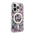 Guess Flower MagSafe - Case for iPhone 14 Pro Max (Pink)