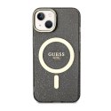 Guess Glitter Gold MagSafe - Case for iPhone 14 (Black)