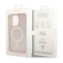 Guess Glitter Gold MagSafe - Case for iPhone 14 Pro (Pink)