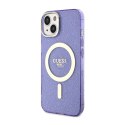 Guess Glitter Gold MagSafe - Case for iPhone 14 (Purple)