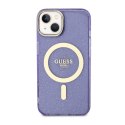 Guess Glitter Gold MagSafe - Case for iPhone 14 (Purple)