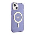 Guess Glitter Gold MagSafe - Case for iPhone 14 (Purple)