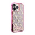 Guess Liquid Glitter Transculent 4G - Case for iPhone 14 Pro Max (Pink)