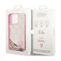 Guess Liquid Glitter Transculent 4G - Case for iPhone 14 Pro (Pink)