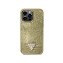 Guess Rhinestone Triangle - Case for iPhone 14 Pro Max (Gold)