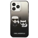 Karl Lagerfeld Gradient Ikonik Karl & Choupette - Case for iPhone 13 Pro (Black)