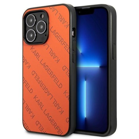 Karl Lagerfeld Perforated Allover - Cover for iPhone 13 Pro Max (Orange)