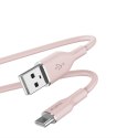 PURO ICON Soft Cable - Kabel USB-A do USB-C 1,5 m (Dusty Pink)