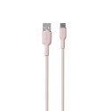 PURO ICON Soft Cable - Kabel USB-A do USB-C 1,5 m (Dusty Pink)