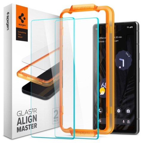 Spigen Alm Glas.TR 2-Pack - Tempered glass for Google Pixel 7A (Transparent)